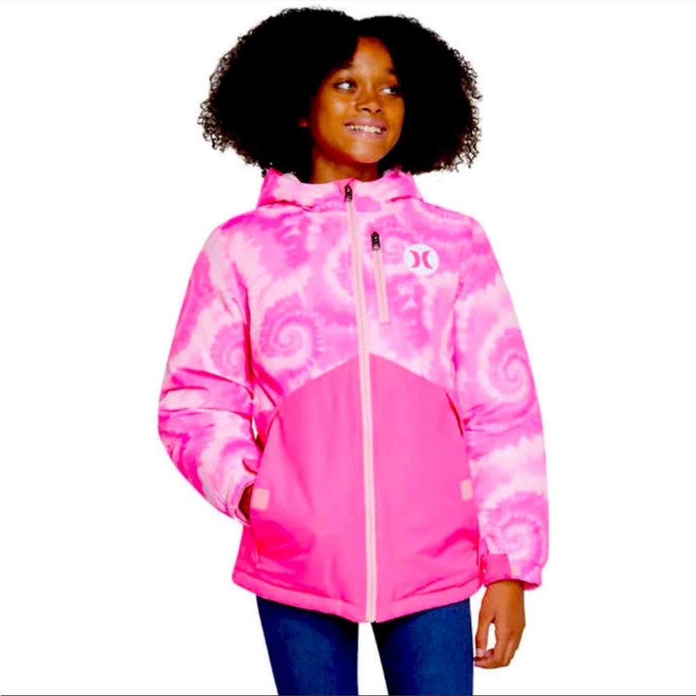 Hurley Youth Girls Snow Jacket, Pink, XS (5/6) - Picture 1 of 7